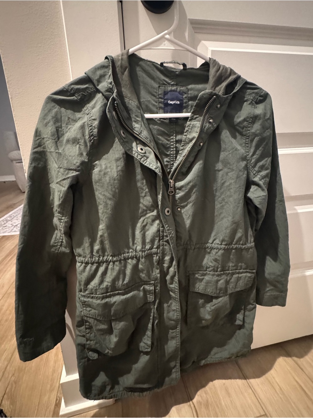 GAP Olive Utility Hooded Anorak Jacket